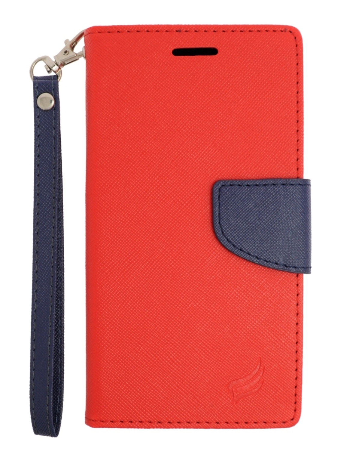 Insten Flip Leather Fabric Stand Credit Card Phone Case Lanyard for