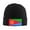 Black, variant on Eritrea Flag Winter Beanie Hats for Men Women Warm Cozy Knitted Cuffed Skull Cap Gray