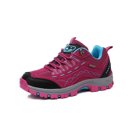 

Kesitin Mens Breathable Anti-collision Sneakers Climbing Walking Sneaker Slip Rsistant Rose Red 7.5