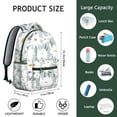 thumbnail image 2 of Watercolor Wildflower Students Backpack Durable, Multifunctional School Bag with Abstract Floral and Leopard Print Design, Comfortable for Student and Student, 2 of 6
