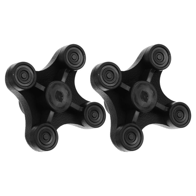 FONDOTIN 2Pcs Rubber Self Standing Tips for Outdoors Black Stability Enhancement Nonslip Walking Stick Tips