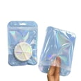 thumbnail image 5 of 50pcs Holographic Laser Transparent Plastic Zipper Jewelry Bag Pouch For Beads Gift Storage Small Business Packaging Supplies 5.5x22cm, 5 of 6