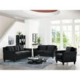 thumbnail image 2 of Home Square 3-Piece Set with Microfiber Chair & Loveseat & Sofa in Black, 2 of 25