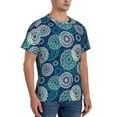 thumbnail image 5 of Rocae Bohemian Mandala for Men's Moisture-Wicking Crew Tee - T-Shirt for Sports, Outdoor Activities, and Casual WearSmall, 5 of 9