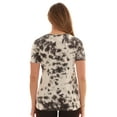 thumbnail image 3 of Just Love Tie Dye V-neck T-Shirt (Tie Dye Black White, Medium), 3 of 3