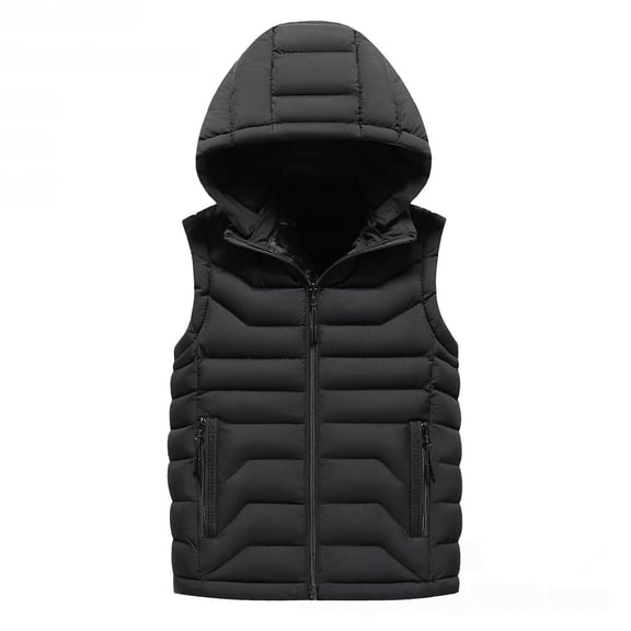 KAUOD Kids Puffer Vest Winter Lightweight Windproof Sleeveless down Coats Boys Girls Quilted Waterproof Hooded Waistcoat