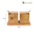 thumbnail image 3 of Totally Bamboo Especiero/Salsero doble con cucharas de Bambú Totally Bamboo 208564, 3 of 3