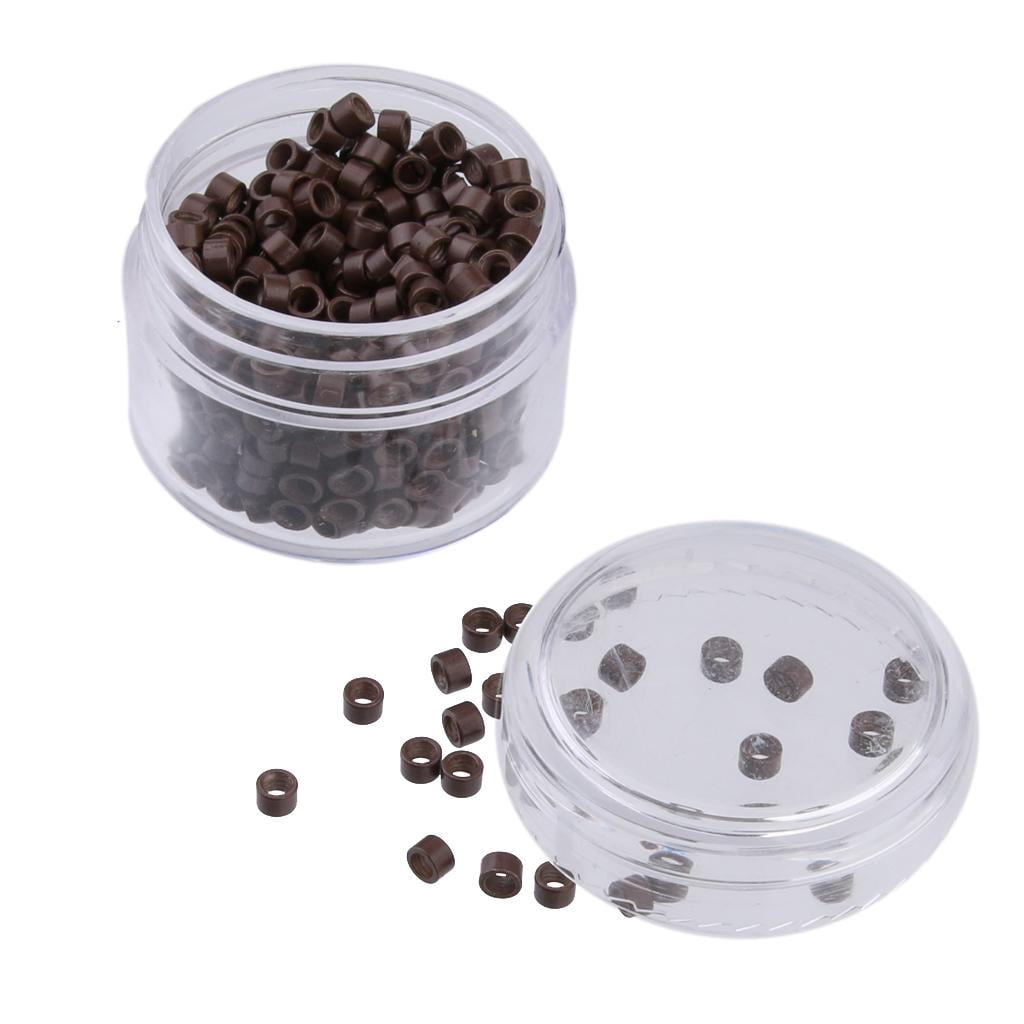 EHJRE 3- 500Pcs 3mm Silicone Micro Nano Rings Beads for Hair 4 Pcs