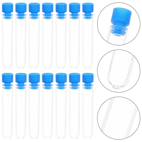 Raindrops 50Pcs Clear Test Tubes for Propagation in Laboratory Use Cylindrical Shape Material