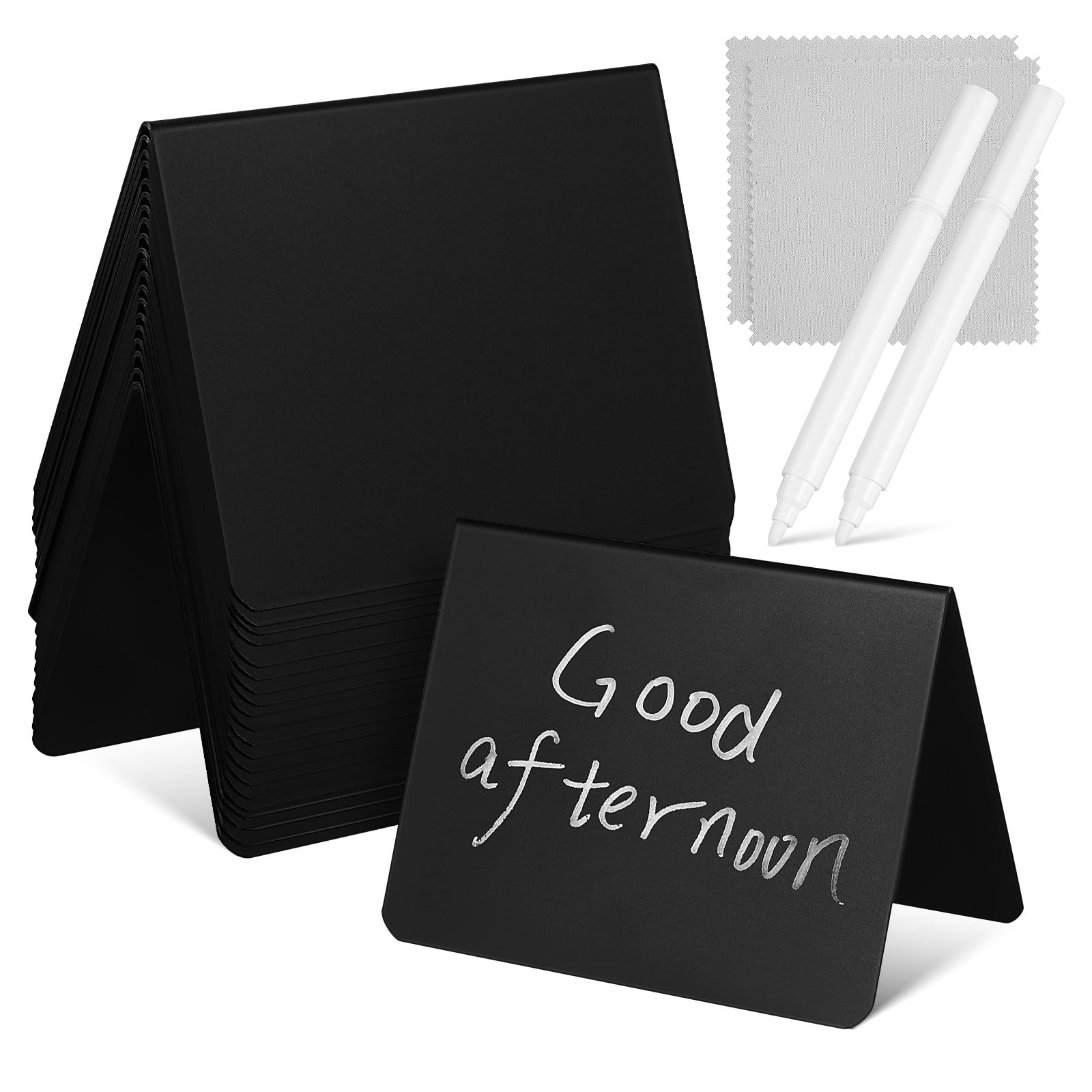 25 Pizarras Negras Mini 10x7.5 Cm Con Rotulador - Para Precios, Menús, Bodas, Buffet