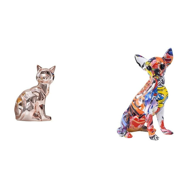 Figura de escritorio,Estatua de gato en estante,escritorio,oficina,decoración del hogar,Figura decorativa de escritorio de cerámica para decoración del hogar,Figura decorativa,Estatua de