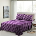 thumbnail image 6 of Bed Sheet Set 4 Piece Microfiber Deep Fitted Up To 16" Luxury Soft Printed Sheet, 6 of 17