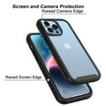 thumbnail image 3 of For iphone 14 Phone Case, Ebizware Heavy Duty Shockproof Clear Back Case [Military Grade Drop Tested] Dual Layer Full Body Protective Cover for Apple iphone 14 - Black, 3 of 8