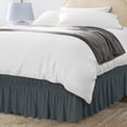 thumbnail image 1 of Falda de cama Utopia Bedding King, 41 cm, elástica gris caída, 1 of 6