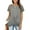 Gray, variant on Women's Twist Front Tunic Top Casual Short Sleeve Round Neck Shirt with Loose Fit for Everyday Comfort and Relaxed Style, XL