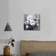 thumbnail image 5 of HFDF Bathroom Wall Art Flower Wall Art Picture decorative aesthetics Big wall Art Gray and White and Blue Flower Wall Art-Floral Canvas Wall Art Office Flower Wall Art Decoration 10x8inch Framed, 5 of 5
