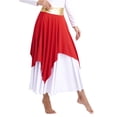 thumbnail image 4 of Falda elegante de adoración para mujer, disfraz de danza lírica de Ballet litúrgico, faldas de baile de alabanza con dobladillo asimétrico de cintura alta, 4 of 5