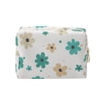 thumbnail image 1 of Bolsas de Maquillaje Portátiles Únicas 1 Pc Blanco Verde Poliéster, 1 of 1