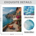 thumbnail image 3 of Diamond Art Kit for Adults, Coastal Cafe Seaside View Flowers Diamond Painting for Adults Beginners, 5D DIY Diamond Art Painting Kits, Colorful Diamond Painting Craft for Home Decor 12x16, 3 of 7