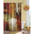 thumbnail image 3 of Fall Shower Curtain Burnt Orange Oil Painting Bathroom Curtains with Hooks, Waterproof Fabric Abstract Graffiti Art Thanksgiving Bath Shower Curtains Set for Bathroom Bathtubs Decor 72x72 Inch, 3 of 7