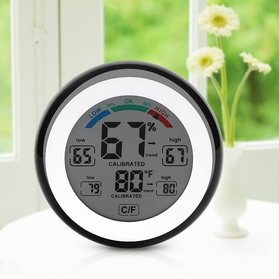 YLSHRF Temperature Gauge,Indoor Digital Hygrometer Thermometer LCD Display Humidity Temperature Meter, Temp Display
