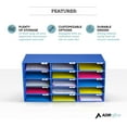 Adiroffice 15Slot Classroom Paper Literature Organizer File Sorter