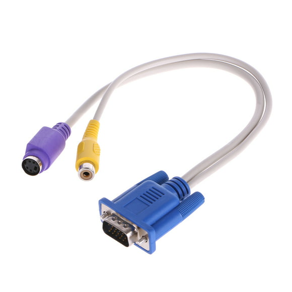 JUNTEX HOT VGA Male to TV S-Video RCA AV Converter Cable Adapter