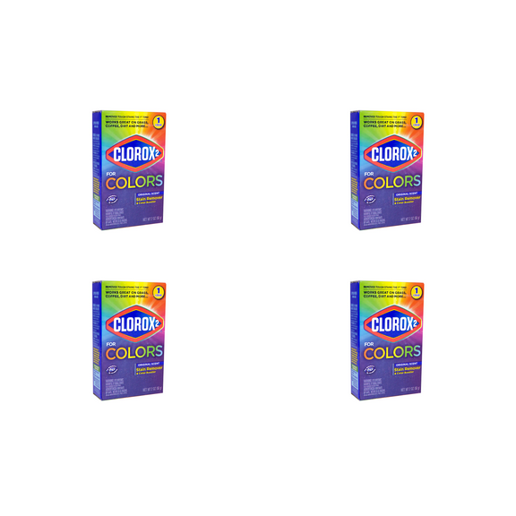 Clorox² For Colors Powder Stain Remover & Color Booster – 2 oz Each (4 Pack)