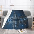 UltraSoft Micro Fleece Blanket,Chicago Skyline，Sleeping Dramatic