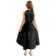 thumbnail image 2 of TTAO Kids Flower Girls Allover Sequins Walk-Through Romper Maxi Dress for Wedding Pageant Party Black 6, 2 of 7