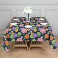 thumbnail image 3 of Pioneer Flower Floral Print Pattern Square Tablecloth, Waterproof Wipeable Spillproof Washable Table Cover for Home Kitchen Party Decor, 52"x52", 3 of 6