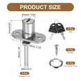 thumbnail image 2 of Uxcell 2Pcs Drawer File Cabinet Lock 16mm Steel Lock Cylinder Keyed Different Silver, 2 of 7