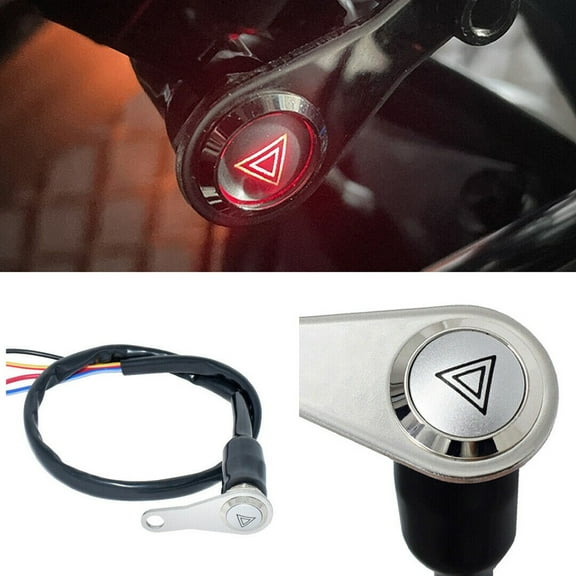BAMILL Red LED Motorcycle Switch ON OFF Handlebar Mount Push Button 12V Work Light