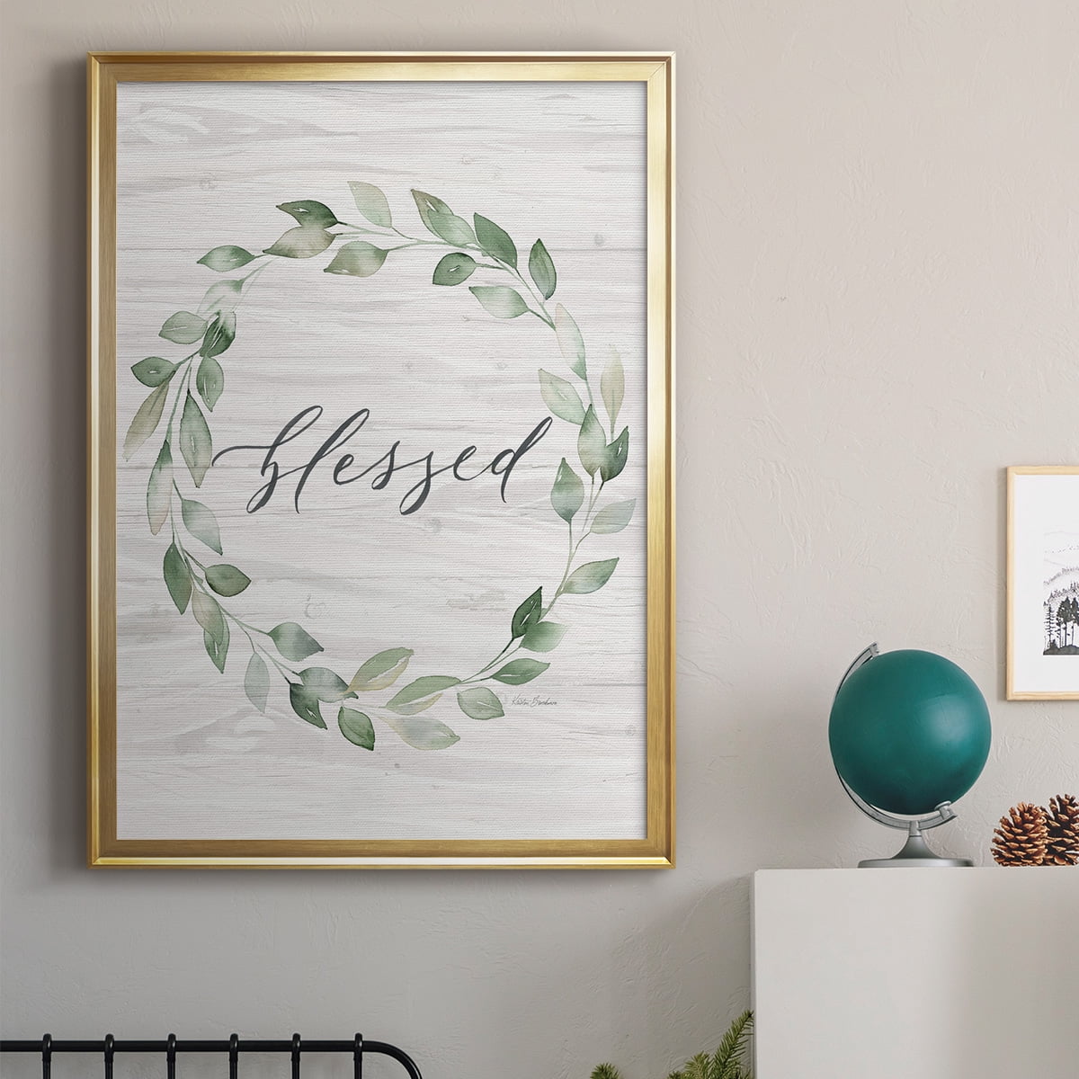 Blessed Wreath Premium Framed Print - Ready to Hang