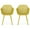 Yellow, variant on Noble House Lotus Plastic Patio Dining Arm Chair in Yellow (Set of 2)