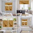 thumbnail image 6 of Yellow Marble Texture Kitchen Curtains Sets for Windows 24 Inch Length, Country Ombre Fluid Aesthetic Rod Pocket Window Treatments Tier Curtains and Valances Set for Bedroom/Bathroom, 6 of 8