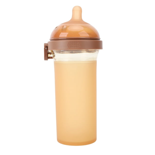 Biberon de Lait pour Bébé, Silicone PPSU 240 ml Biberon avec Bouchon Rabattable Débit Lent pour 0 à 3 Mois pour Voyage