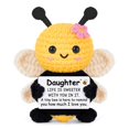 thumbnail image 1 of Gifts Gleevera hecha a mano con ganchillo, abeja para hija con el amor de sus padres, 1 of 6