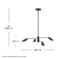 thumbnail image 5 of Fredrick Ramond Lighting - Bowery-24W 4 LED Medium Chandelier in Modern, 5 of 7