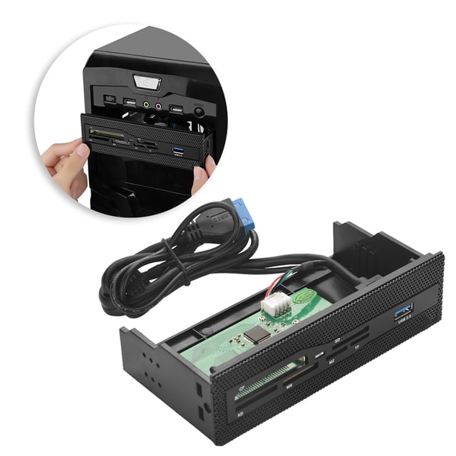 Eficiente lector de Tarjetas -interno 6 en 1 PC PC Con Interfaz USB 3.0 de Alta Velocidad y Ranuras para Tarjetas Chapadas en Cobre, Acceda Fácilmento a Tarjetas M2, SD, MS, XD, XD,