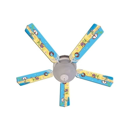 - Fun at the Beach Custom Designer 52in Ceiling Fan Blades Set