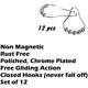 thumbnail image 5 of Shower Curtain Rings for Bathroom - Stainless Steel, Set of 12 Ormromra WRJM-54, 5 of 5