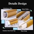 thumbnail image 5 of GXCZ Aluminum Single Curtain Track With Silent Pulleys, Heavy Duty Sliding Curtain Rod Set, Ceiling Or Wall Mounted For RV, Bay Window, Room Divider(Color:Oak-ceiling,Size:500cm/4 * 125cm), 5 of 7