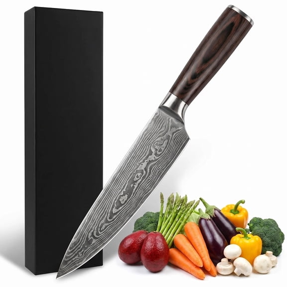 Chef Knife 8 Inch - Handmade Ultra-Sharp , Ergonomic Handle, Professional Kitchen Knife for Chefs & Cooks