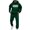 T1778 Dark Green, variant on Curuila Sweatsuits Mens 2 Piece Outfit With Pocket Long Sleeve Letter Print Hooded Sweatshirt With Sweatpants Everyday Wear Comfort Tracksuit Size L