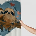thumbnail image 3 of Orinice Sloths Hearts Friends Forever Bathroom Decor Set, Colorful Luxurious Graphic Print Polyester Fabric Shower Curtain Set with Hooks, Waterproof Bathroom Decor Set 60x72, 3 of 7