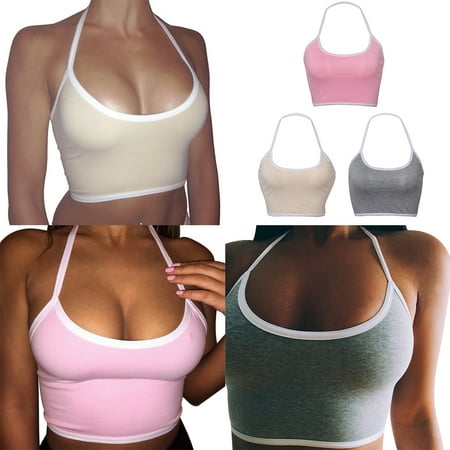 Bora Bora Body - Sexy Yoga Bra Stretch Workout Tank Top No Rims Underwear Seamless Bra Gather Vests Padded Sports Running Lingerie Body Sculpting Vest Bra Shockproof