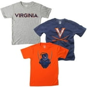 Wes and Willy Toddler University of Virginia Cavaliers 3 Pack Tees Organic Cotton Shirt Set