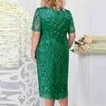 thumbnail image 4 of QIPOPIQ Robes Formelles pour Femmes Robes Formelles Manches Courtes Grande Taille Robe d'Été Brodée Dentelle Cocktail Fête Offres 2023, 4 of 6