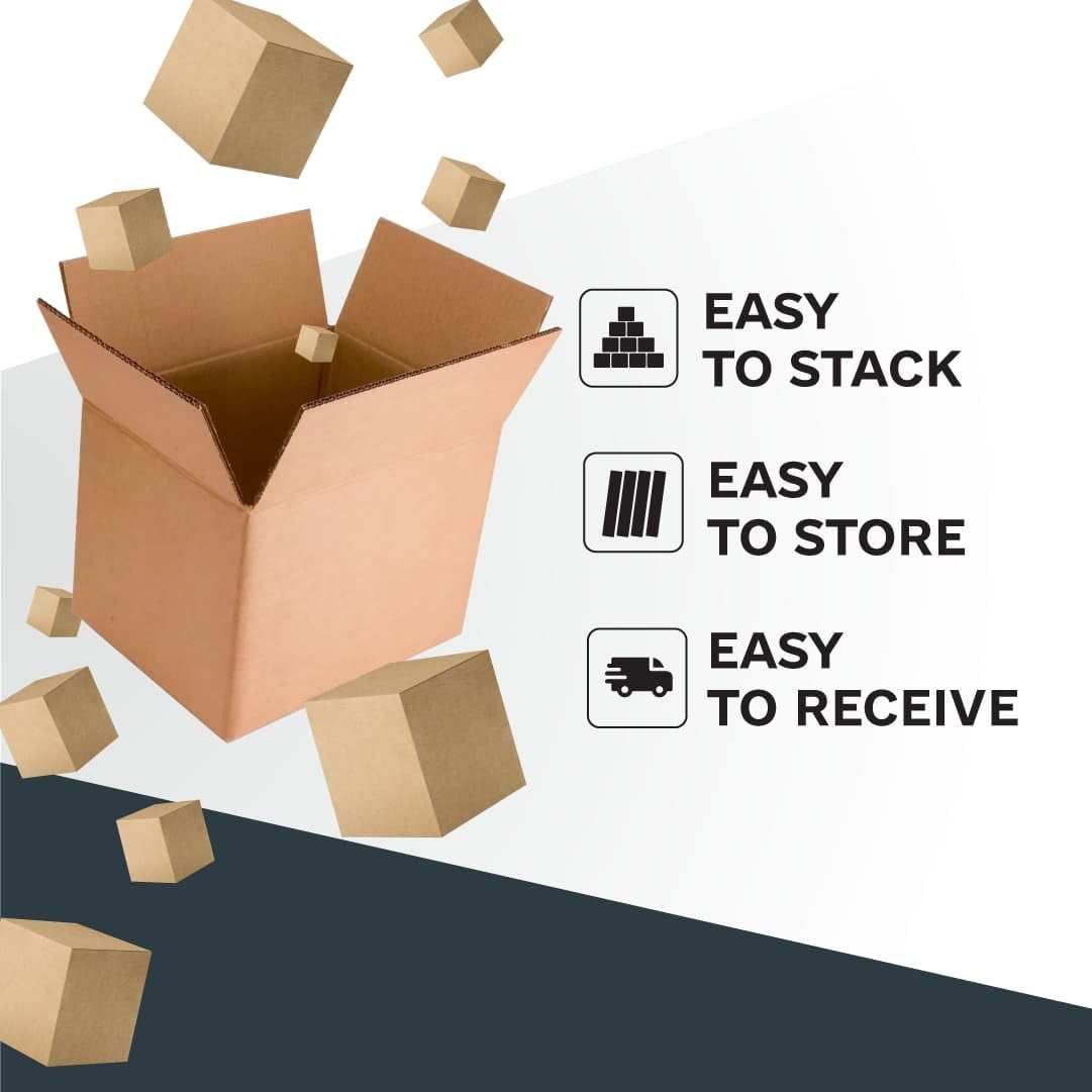 Medium Shipping Boxes 19"L x 13"W x 10"H, 25-Pack | Durable Corrugated Cardboard for Packing, Moving & Storage